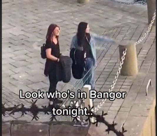 Courteney Cox spotted in Bangor