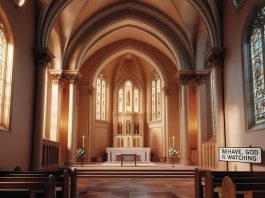 a image that is a chapel_god is watching