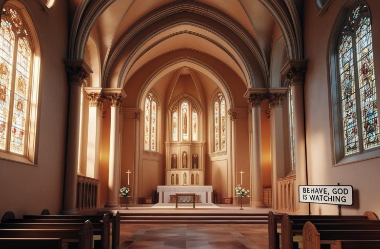 a image that is a chapel_god is watching